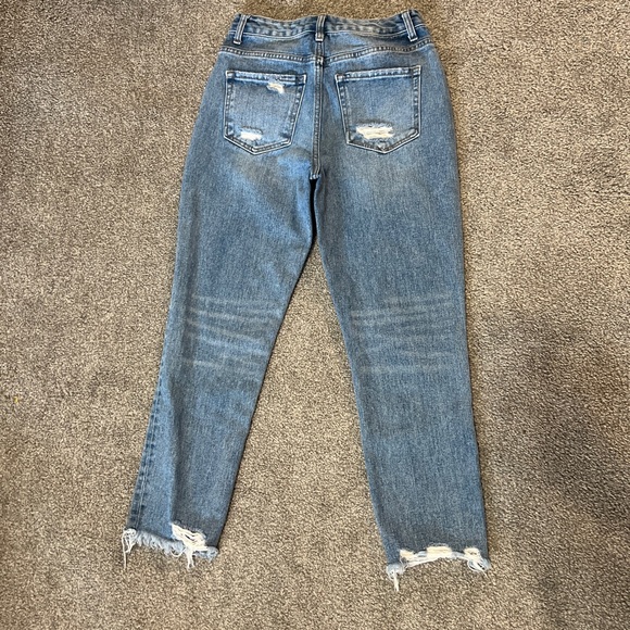 Vervet jeans womens 25 blue light wash denim distressed relaxed boyfriend - Picture 5 of 15